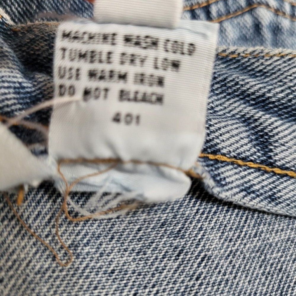 𝅺NEWPORT News Jeanology High Rise Mom Jeans Blue Denim Tie Closure Size 14 - Picture 9 of 9